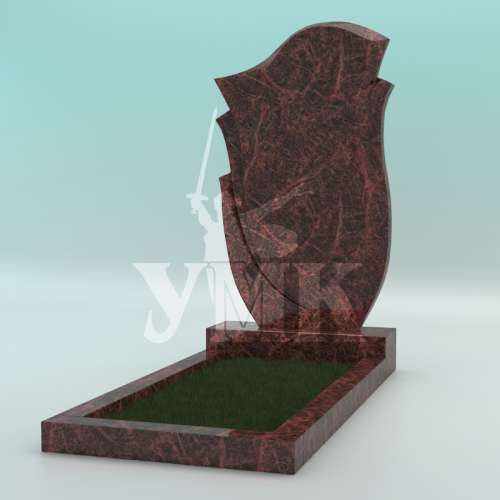 Памятник из гранита фигурный коричневый (Аврора) FZ-47 1000*600*70